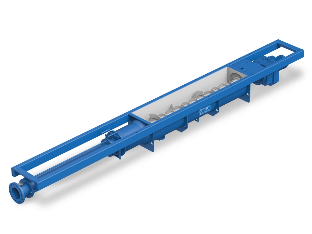 pompy śrubowe typu KL-RS - Dobra wydajność pompowania nawet w przypadku materiałów ściernych i włóknistych